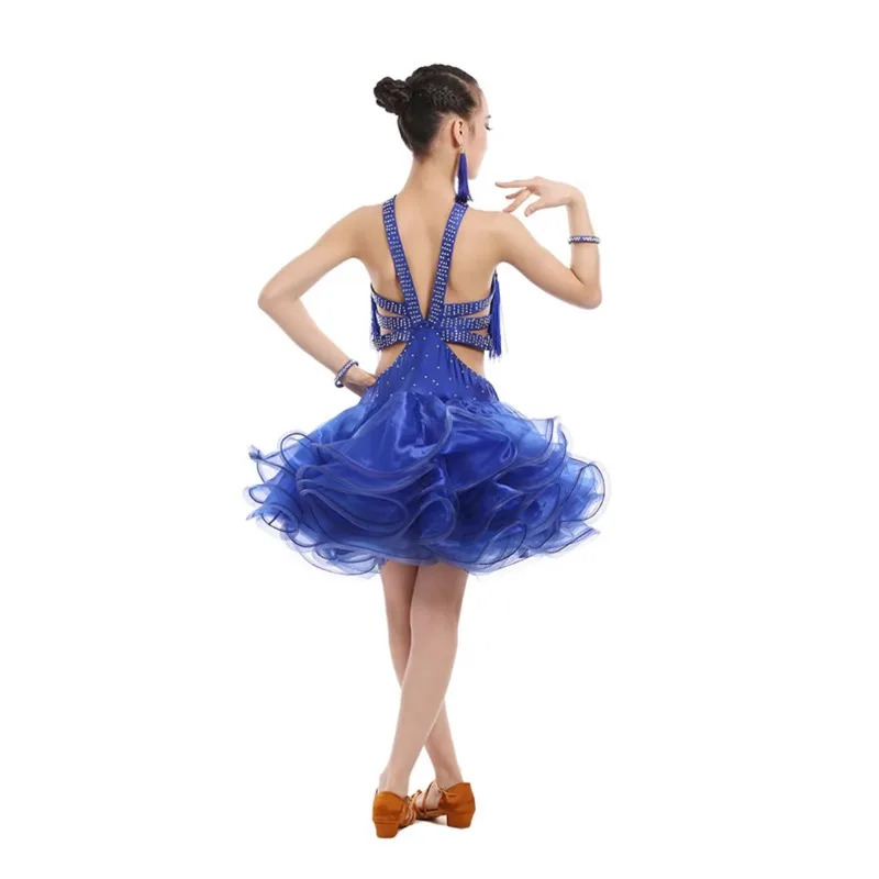 Girl Latin Dance rumba samba Clothing Girls Salsa Dresses Girls Stage Wear Costumes kid's ballroom dressing Chinese Folk Dancing