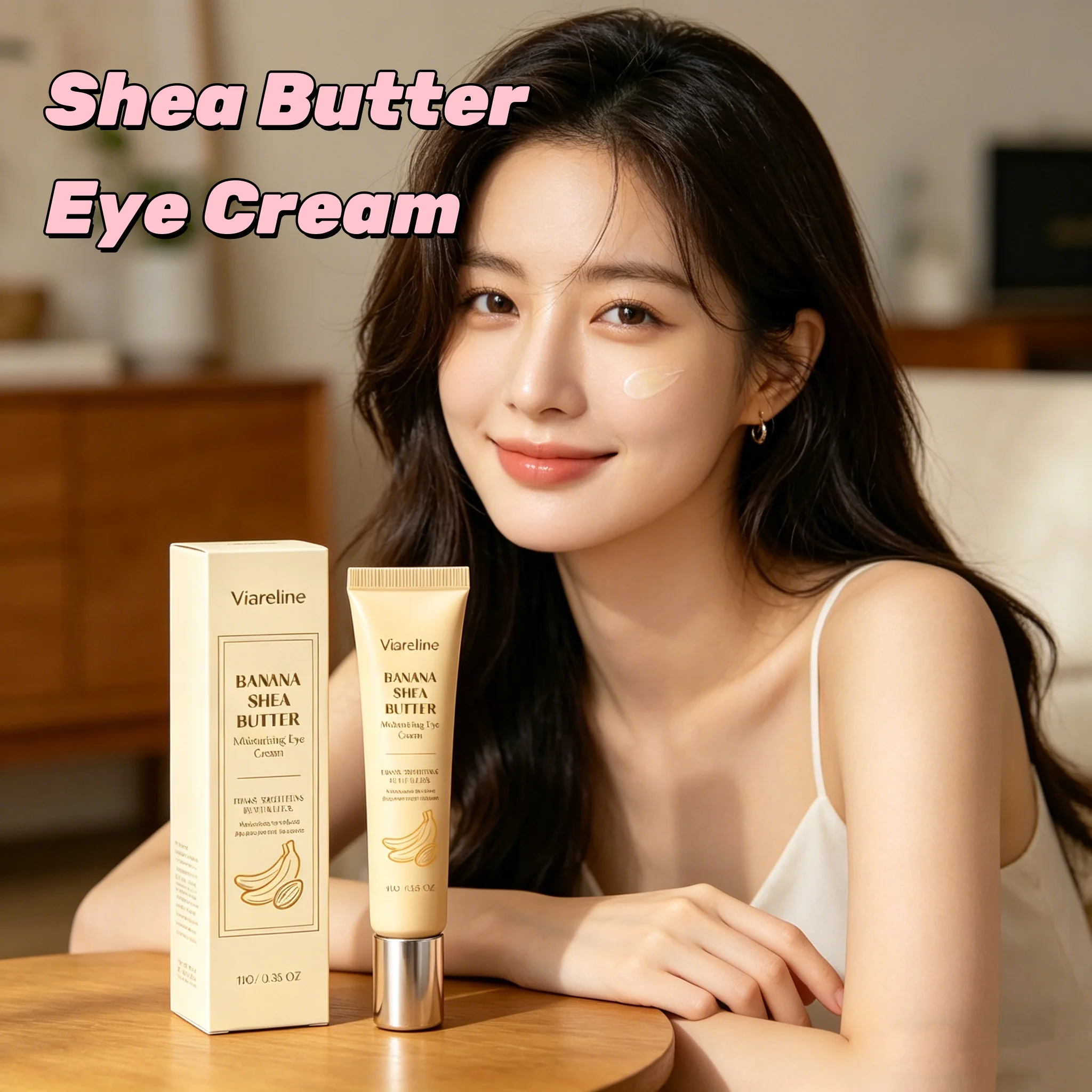 VIARELINE Shea Butter Eye Nourish Cream Reduce Fine Lines Brighten Skin Tone Improve Dark Circles Eliminate Eye Bags Eye Cream