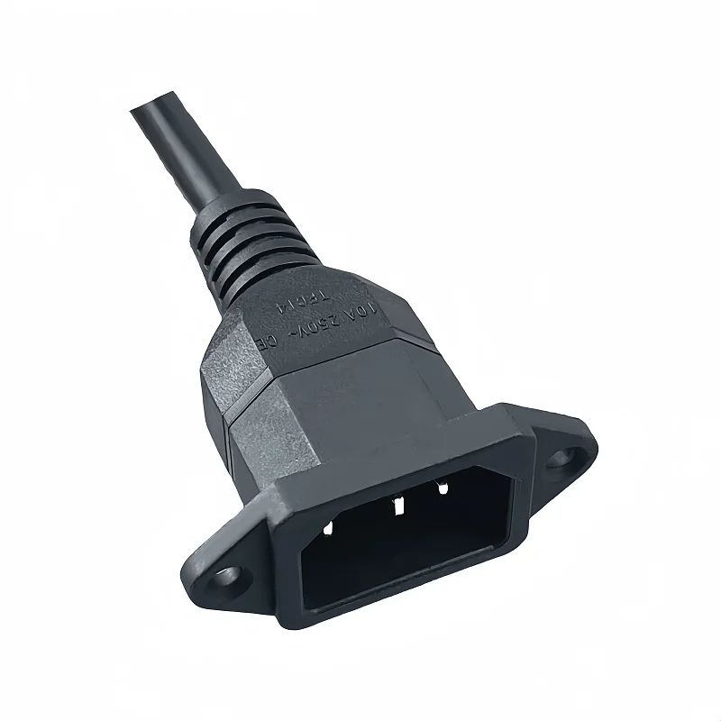 E1-21IEC320 C14 to C13 Extension cord C14 with screw holes and C13 Short 60cm lenght Drop shipping availables 10A 125-250 VAC