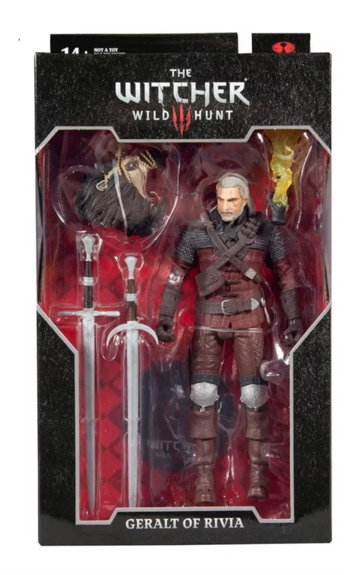 7 pollici McFARLANE Action Figure Wild Hunt Geralt Of Rivia (Wolf Armor) modello collezione Anime regalo di compleanno