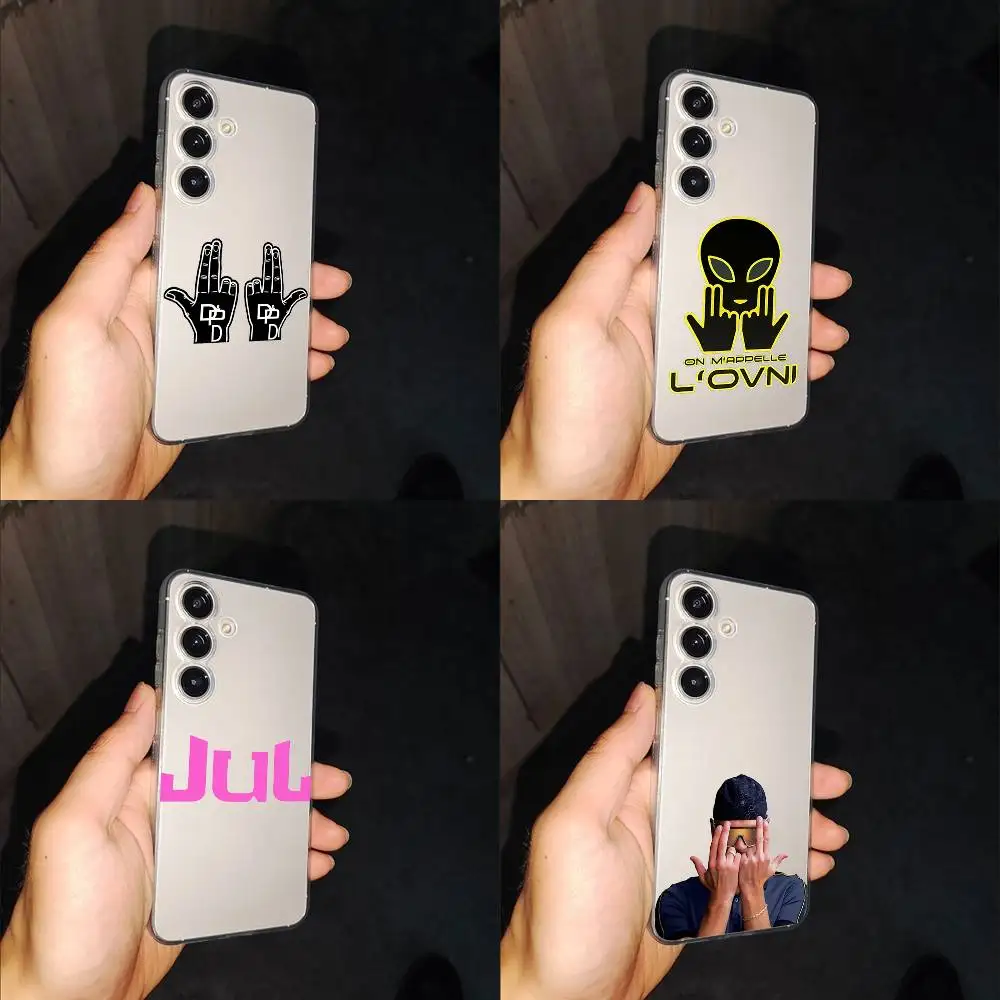 

Rapper J-JUL Phone Case For Samsung S24,30,21,22,23,20 FE,lite,PIus,Ultra,5G,Note,9,10 Transparent Cover
