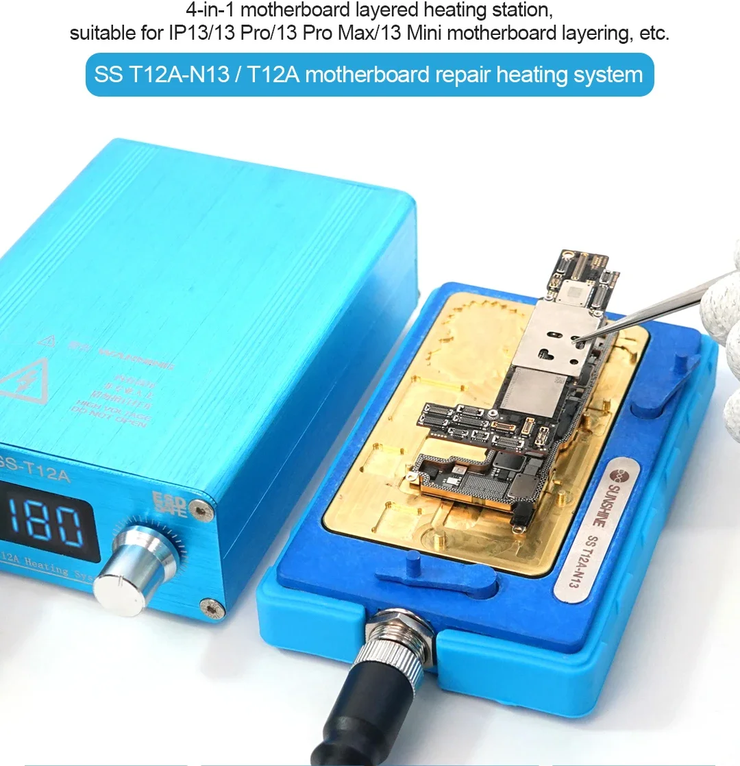 Outil de réparation de carte mère de kit de station de soudage T12A-N15 4-en-1 pour iPhone 12 13 14 15 CChancelier Nand plate-forme de démontage de