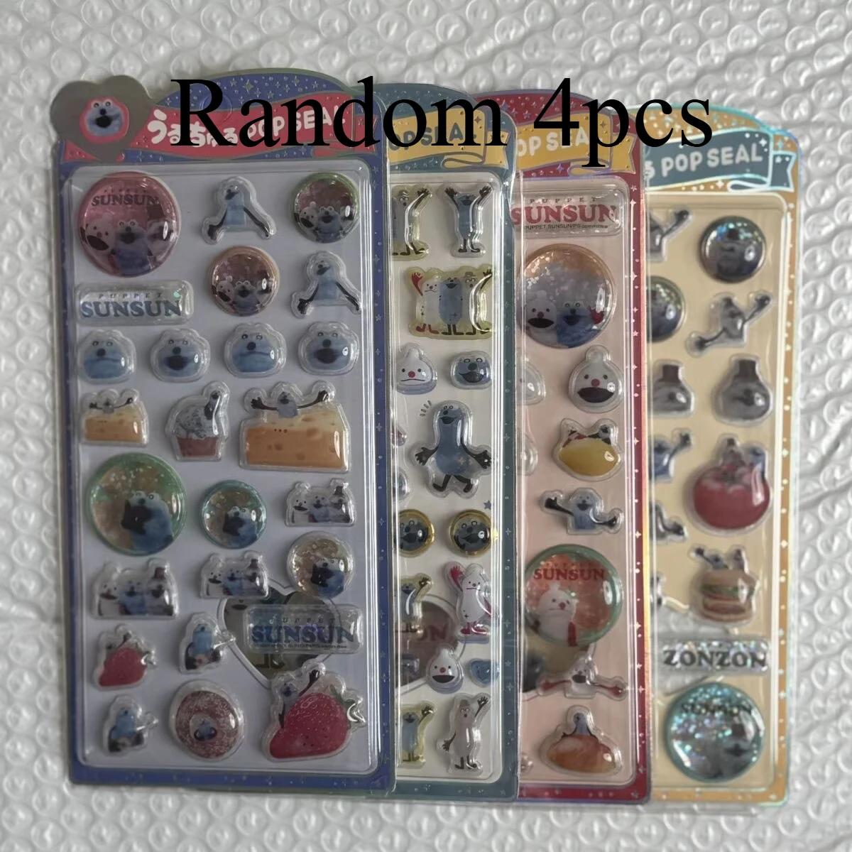 

Набор из 4 объемных 3D-наклеек Kawaii для декора чехлов для телефонов, детских игрушек и кошельков, подарок, размер S