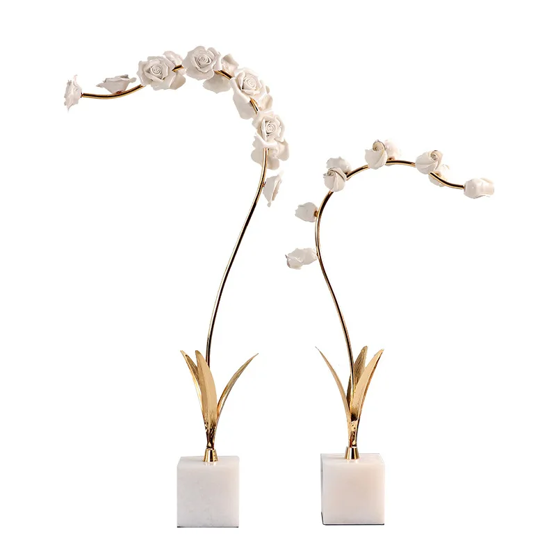 

High quality wedding event party table decoration ceramic alloy marble