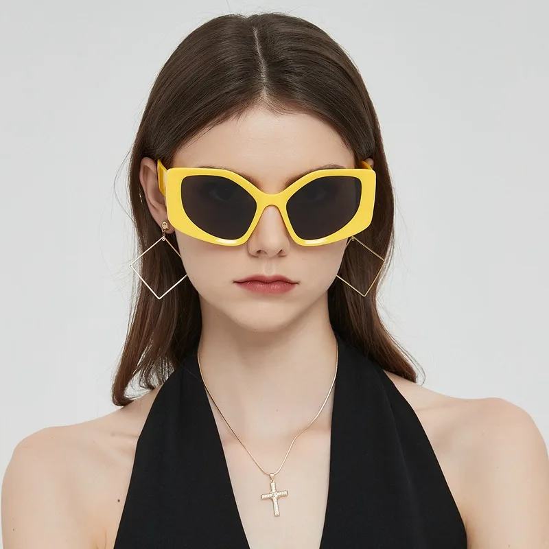

Big Frame Vintage Cat Eye Sunglasses Women Men Brand Square Sun Glasses Retro Polygon Eye Glasses Goggle for Male Female ﻿ ﻿ ﻿