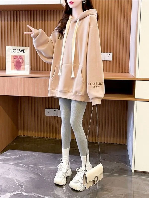 

Loose Long Sleeve T-Shirt Women's Hoodie Student Style Comfortable Outerwear Korean Version Fall Winter New Arrival Female Top