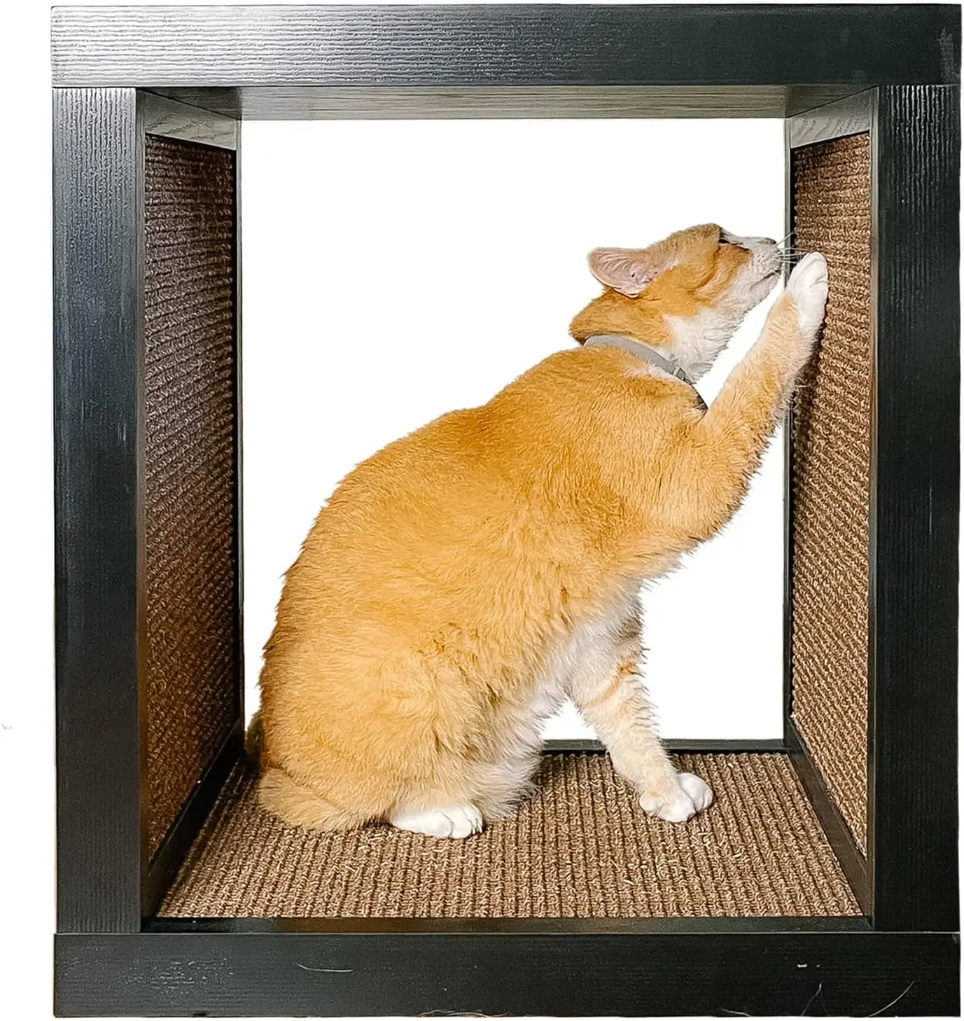 

Wooden Cat Scratcher and End Table, Sisal Scratching Furniture Post for Cats and Kittens