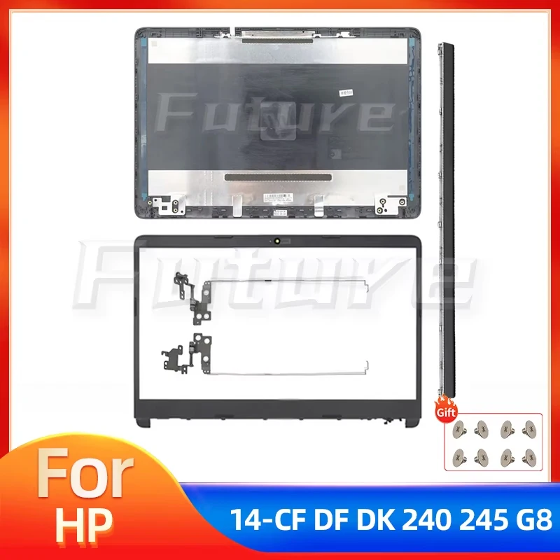 

New Case For HP 14-CF 14-DF 14-DK 14-DP 14S-CR 14S-CF 240 245 G8 LCD Back Cover Front Bezel Hinges Black Housing