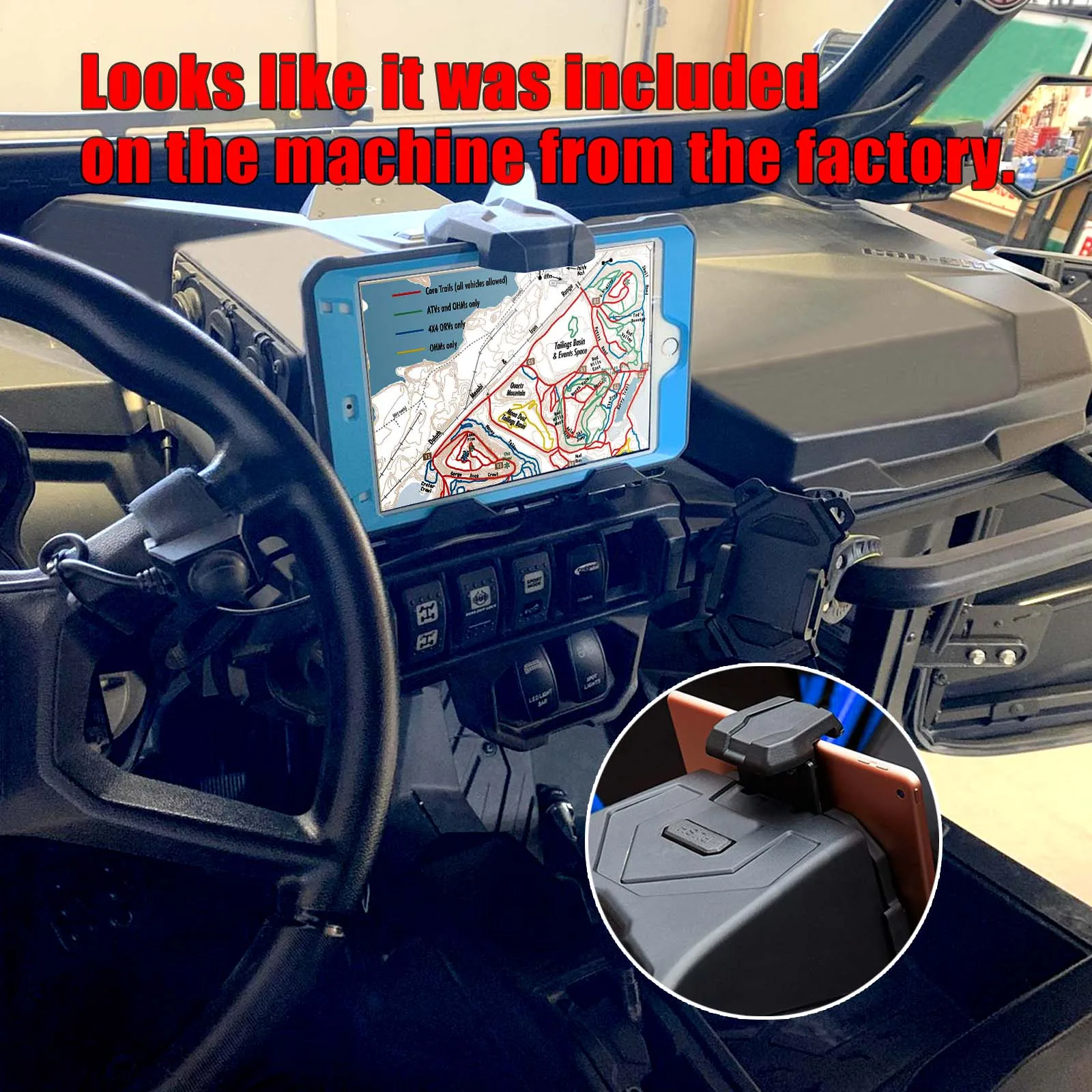 UTV Accessories Electronic Device GPS Tablet Phone Holder For 2019-2022 Can am Maverick Sport Trail Commander Replace Parts