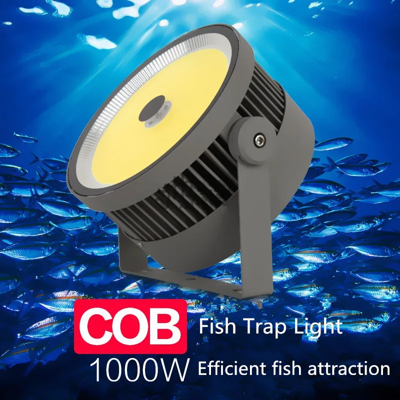 High Power LED Fish Gathering Fish Marine Fishing Light Fish Attracting Lamps Searchlight Squid Trap Lighting 800w 1000w