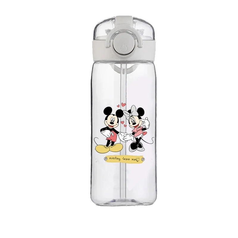 Disney Mickey Mouse Couple Cartoon Straw Cup Boys and Girls Student Drop-Resistant New Summer Water Glass Good-Looking Portable