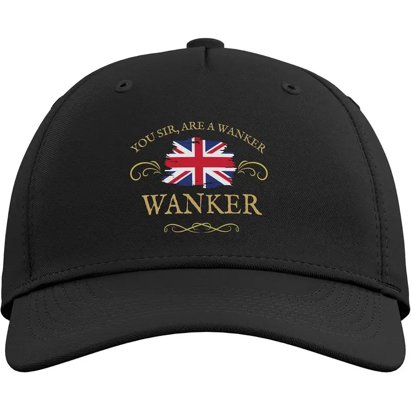 Funny You SIR, Are A Wanker GB British UK Union Jack Flag Adjustable Baseball Hat