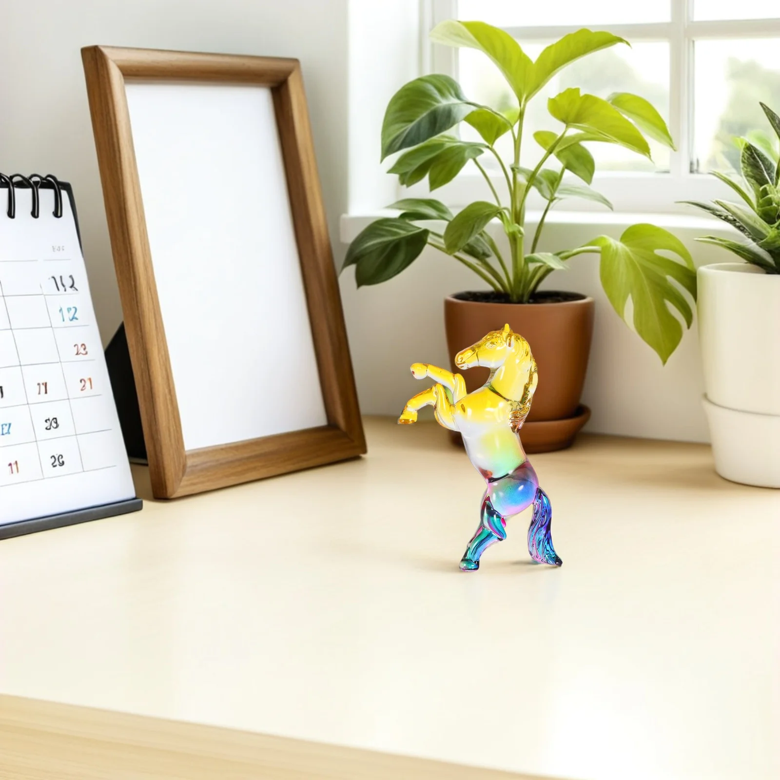 

Crystal Horse Statue Year of The Horse 2026 Decorations Crystal Carved Animals Desktop Ornaments Home Office Decor