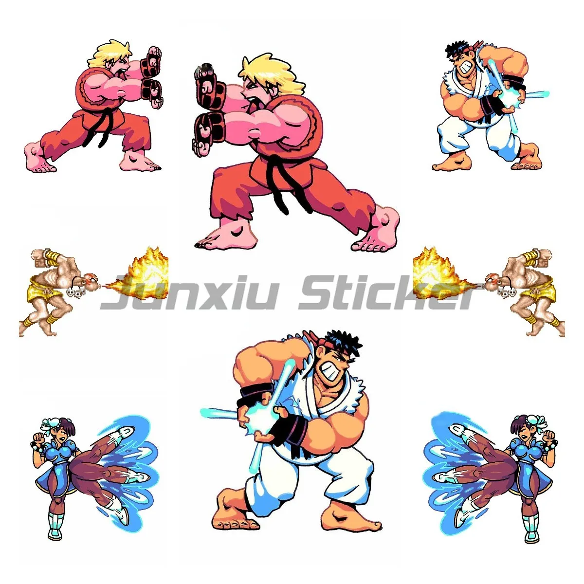 Arcade Fighter Ryu Waterproof Car Sticker Occlusion Scratch Decal Refrigerator Cartoon Car Styling