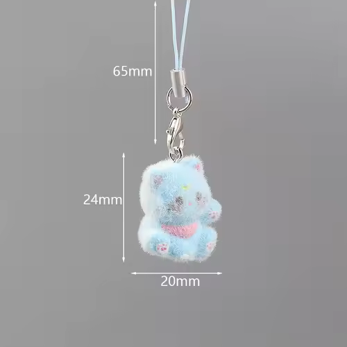 Fluffy Alpaca Elk Capybara Animal Keychains Resin Cartoon Lovely Funny Garlic Goose 3D Doll Pendant Bag Box Car Key Ring Jewelry - Image 12