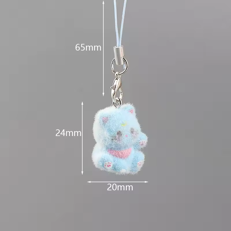 Fluffy Alpaca Elk Capybara Animal Keychains Resin Cartoon Lovely Funny Garlic Goose 3D Doll Pendant Bag Box Car Key Ring Jewelry - Image 12