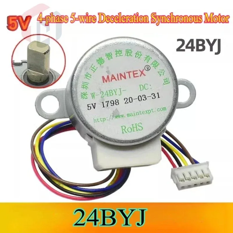 24BYJ48 DC 5V Deceleration Stepper Motor 4-Phase 5-Wire Wireless Camera Monitor PTZ Reduction Motor Chip Microcomputer
