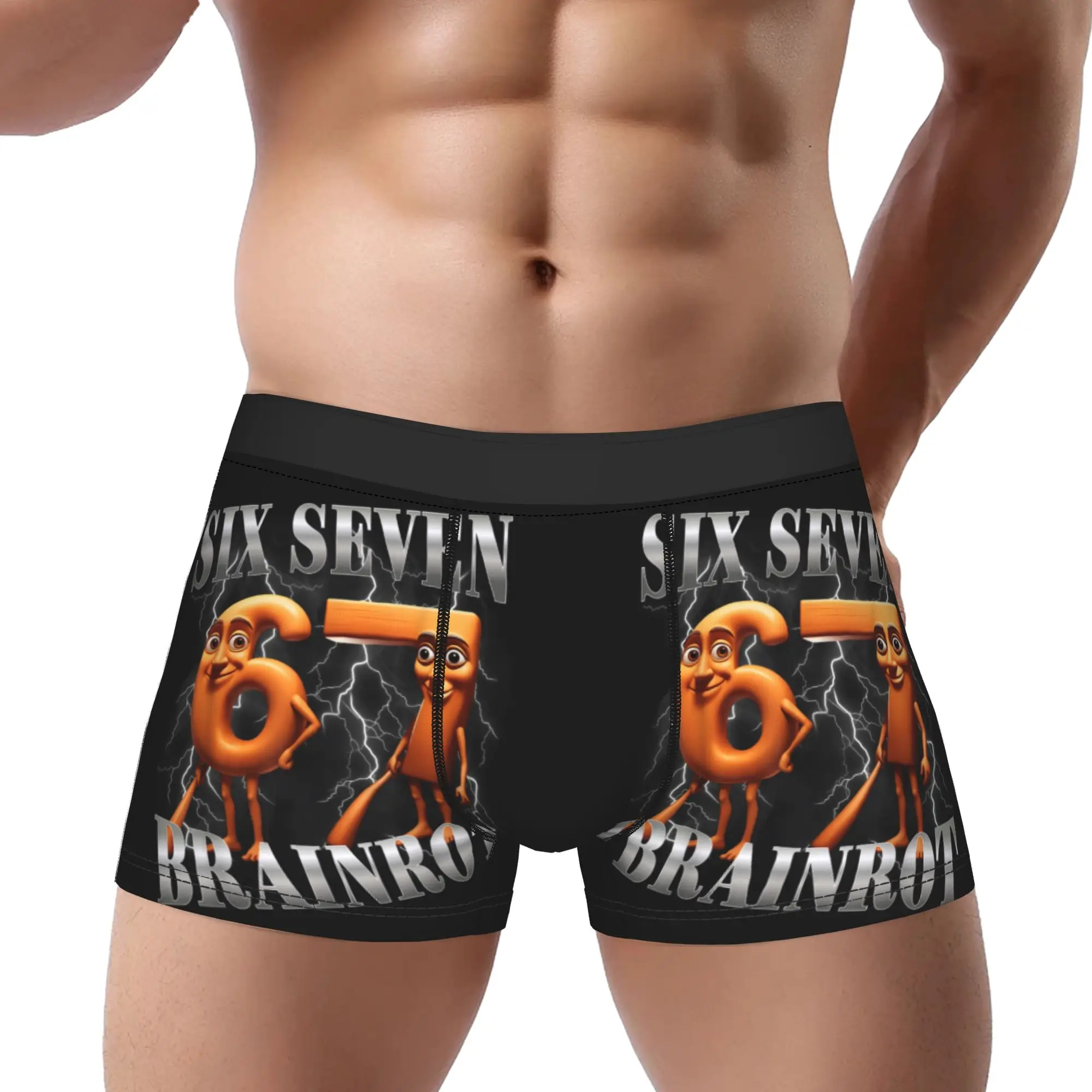 

1Piece Funny 67 Italian Brainrot Tung Tung Sahur Six Seven Meme Underpants Homme Male Underwear Comfortable Shorts Boxer Briefs