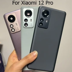 For Xiaomi 12 Pro Battery Cover Back Glass cover Rear Door Housing Mi 12Pro Battery Cover with Camera Frame