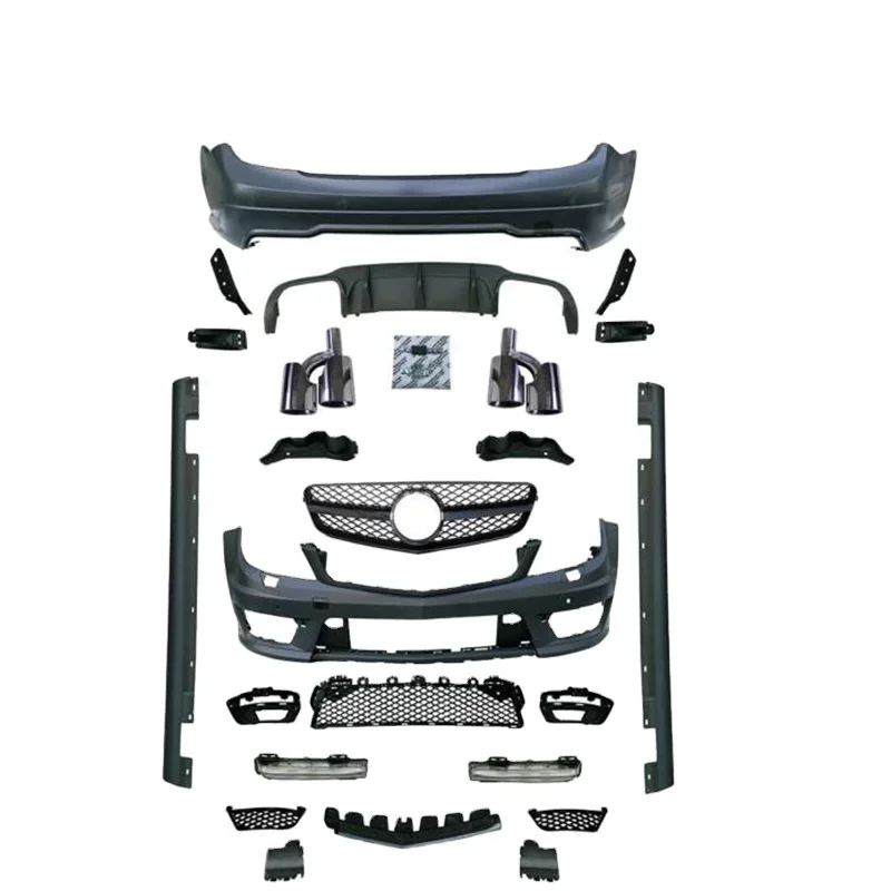 

Комплект кузова Bimmor для Mercedes Benz W204 2011-2014, модернизированный модифицированный C63 AMG, пластиковые детали кузова, передний и задний бампер