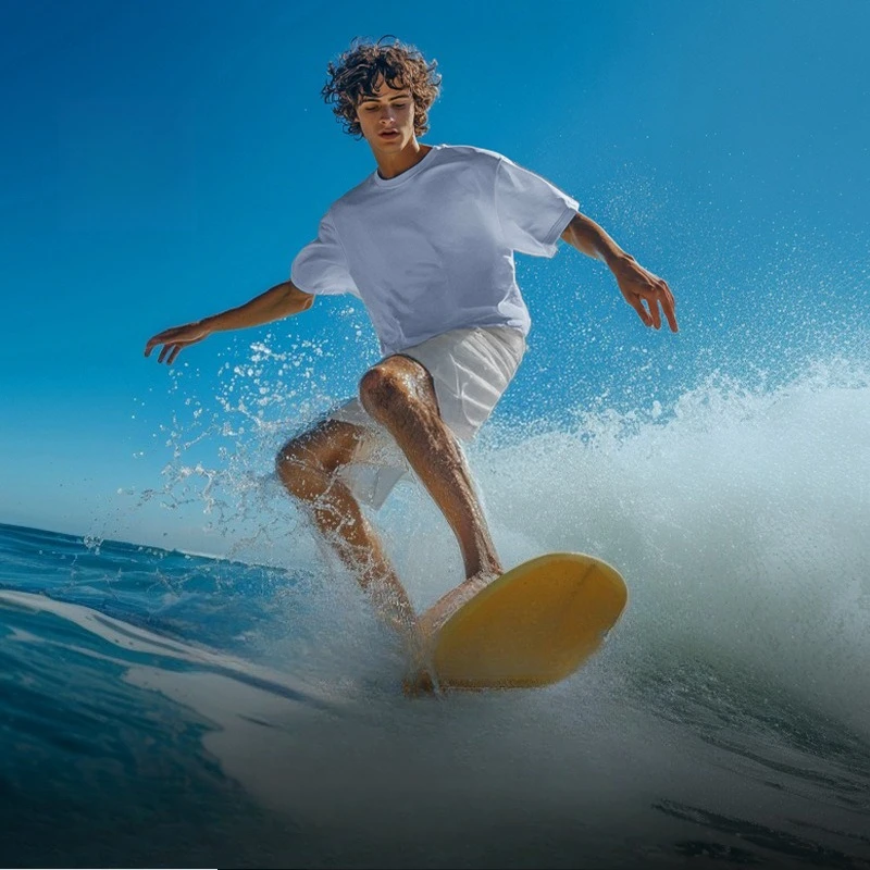 

Футболка с сотовой мятой, весна-лето 2023, новый модный бренд, технология «шесть в одном», крутая, быстросохнущая, с коротким рукавом