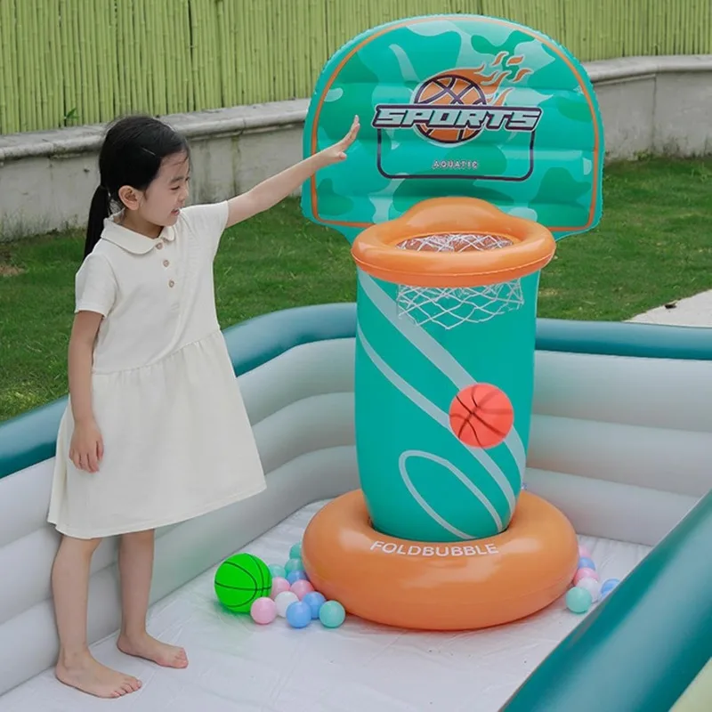 Zomer Outdoor Opblaasbaar Speelgoed Basketbal Sport Frame Zwembad Party Schieten Speelgoed Pvc Opvouwbare Opblaasbare Basketbal Frame