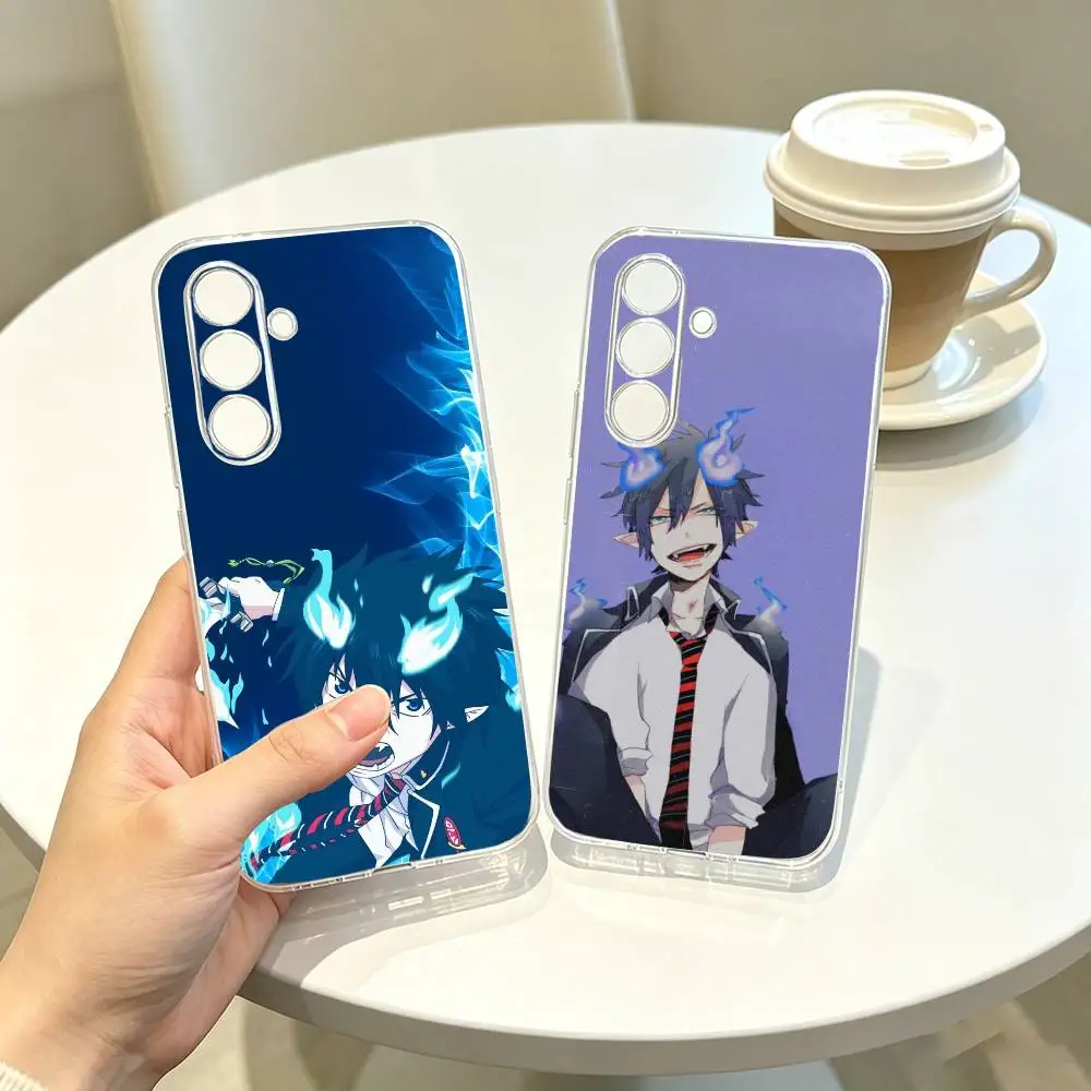 

Anime blue Exorcist Rin Okumura Phone Case Transparent Silicone Soft For SamsungA10,12,20,21S,30,31,40,50,51,52,70,71
