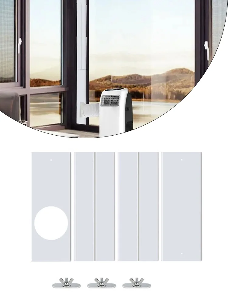 

2/3/4PCS Retractable Sealing Plate Mobile Air Conditioner Adjustable Telescopic Sash Sealed Wind Deflector 43-140cm Household