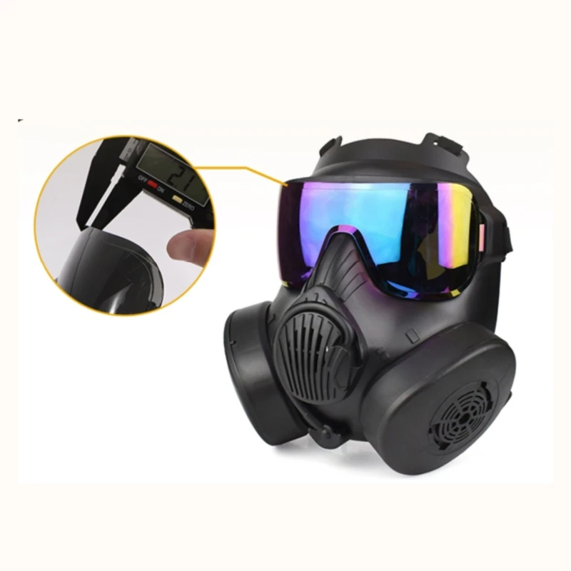 Zlangsport Maschere tattiche Obiettivi ZL4/M50 FM54 Maschera protettiva morbida ad aria a pieno facciale Per il tiro, la caccia, l'equitazione, l'allenamento, i giochi CS, il cosplay