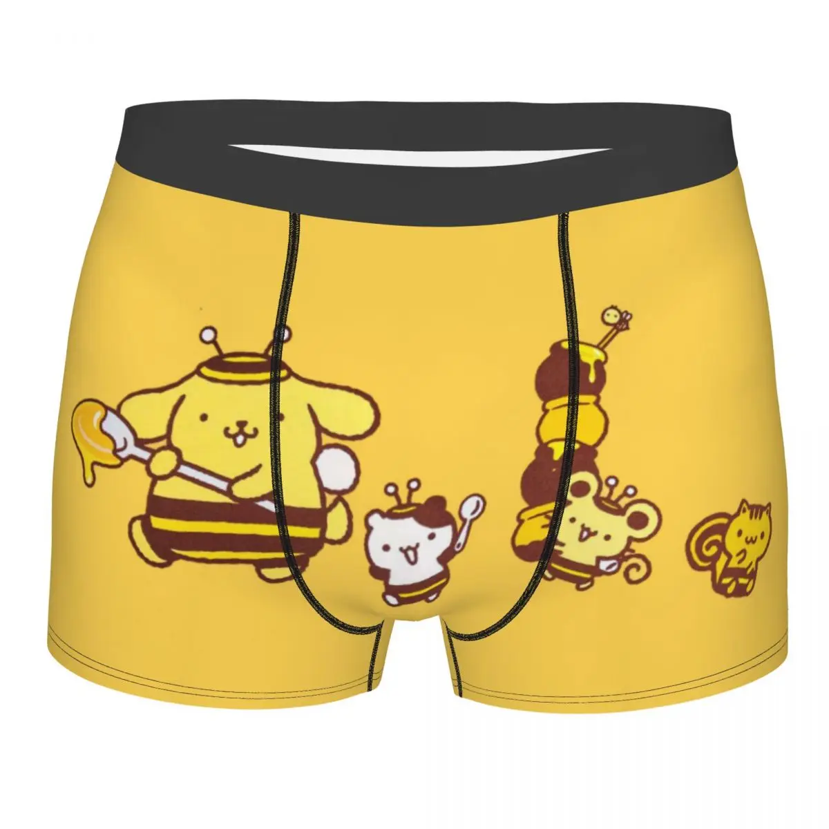 

Custom Cartoon Anime Pom Pom Purin Underwear Men Breathable Boxer Briefs Shorts Panties Soft Underpants For Homme