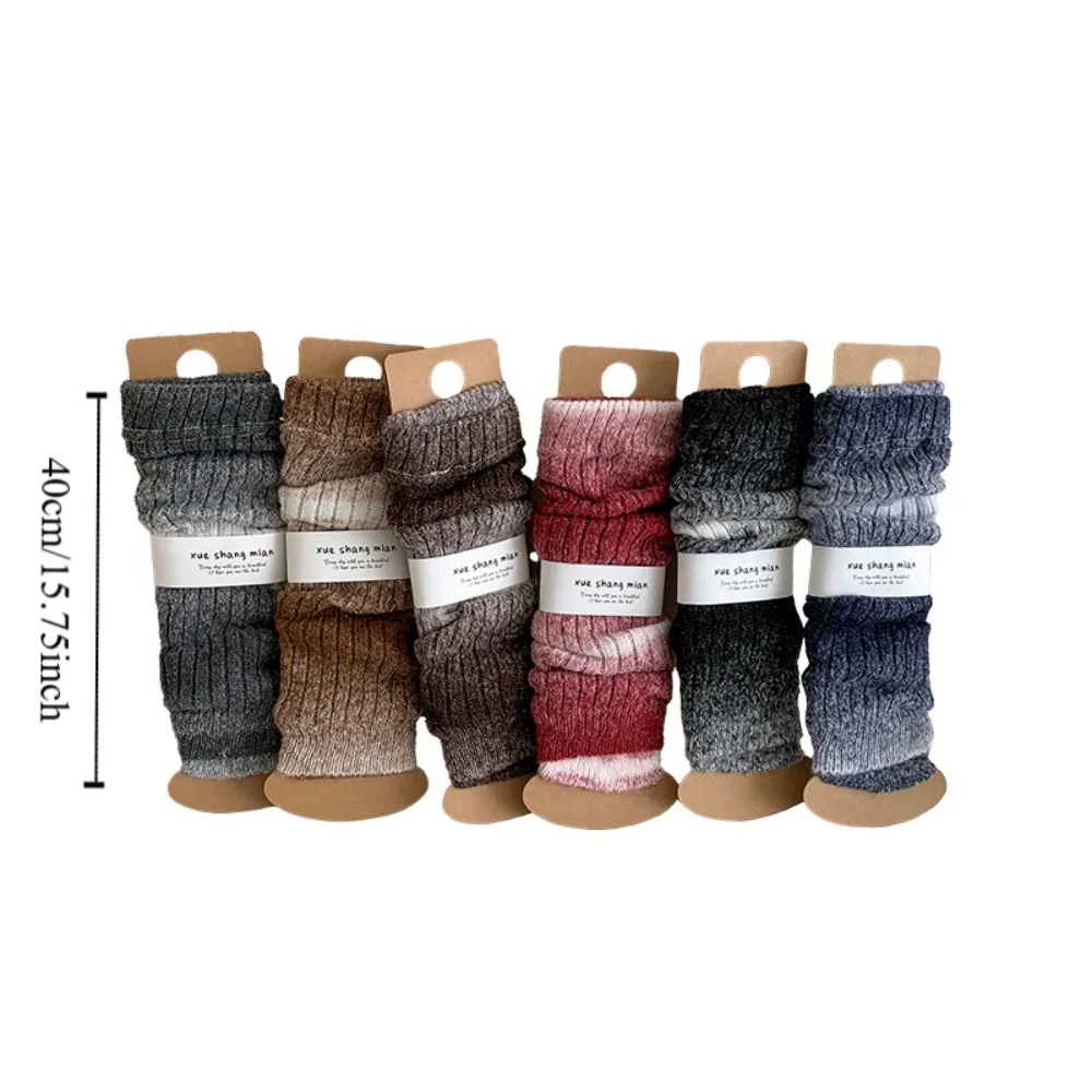 Korean Style Children's Leg Warmers JK Harajuku Knitted Leg Cover Foot Cover Long Stockings Gradient Color Socks Children's