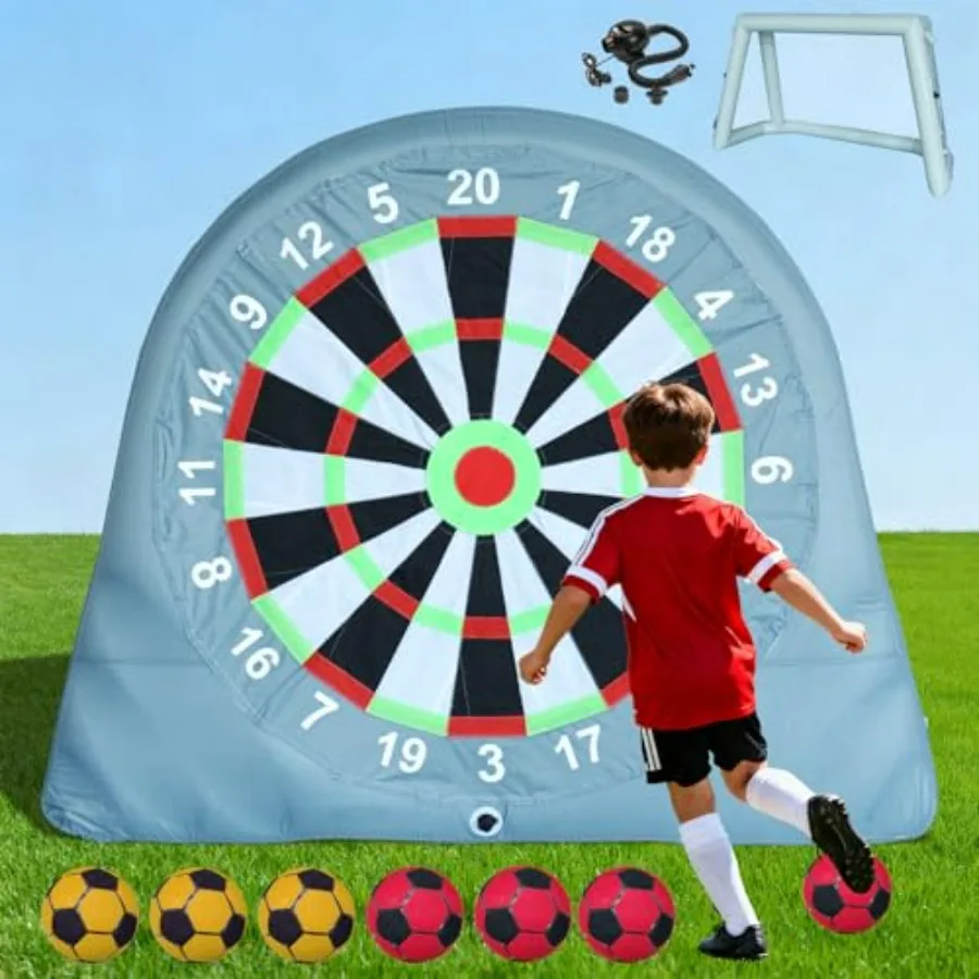 

SAYOK Inflatable Soccer Dart Board Giant Kick Darts Inflatable Football Darts Board Soccer Dart Board Carnival Games Goalpost G