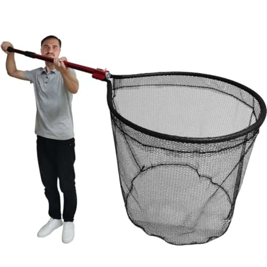 

Fish Landing Net for Steelhead, Catfish, Bass, Salmon, Flyfish, Trout, Flagfish, Tuna Extendable Aluminum Telescoping Handle, L