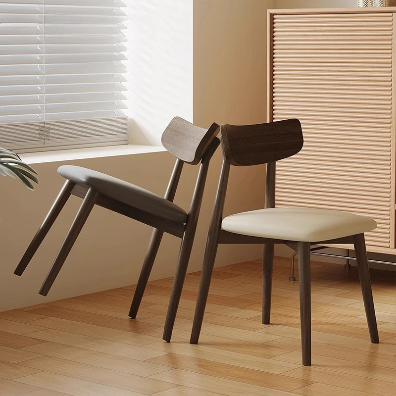 Silla de Comedor moderna de mediados de siglo, escritorio de madera de nogal, Silla de Comedor de oficina, Comedor, Hotel, Sillas Para Comedor, tocador