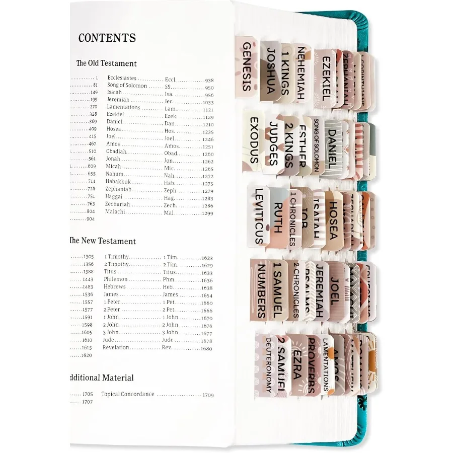 

Lamited for Women and Men Large Print Tabs for Study Bibles Boho Theme for Easy vigation and Quick Reference EasytoRead and App