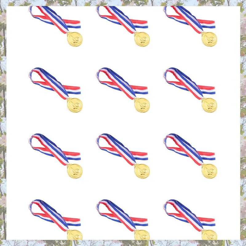 T84C-Football Cup Medal Award Medals Awards Student Party Gifts Soccer Metals Award Winner Medals 12 Pcs