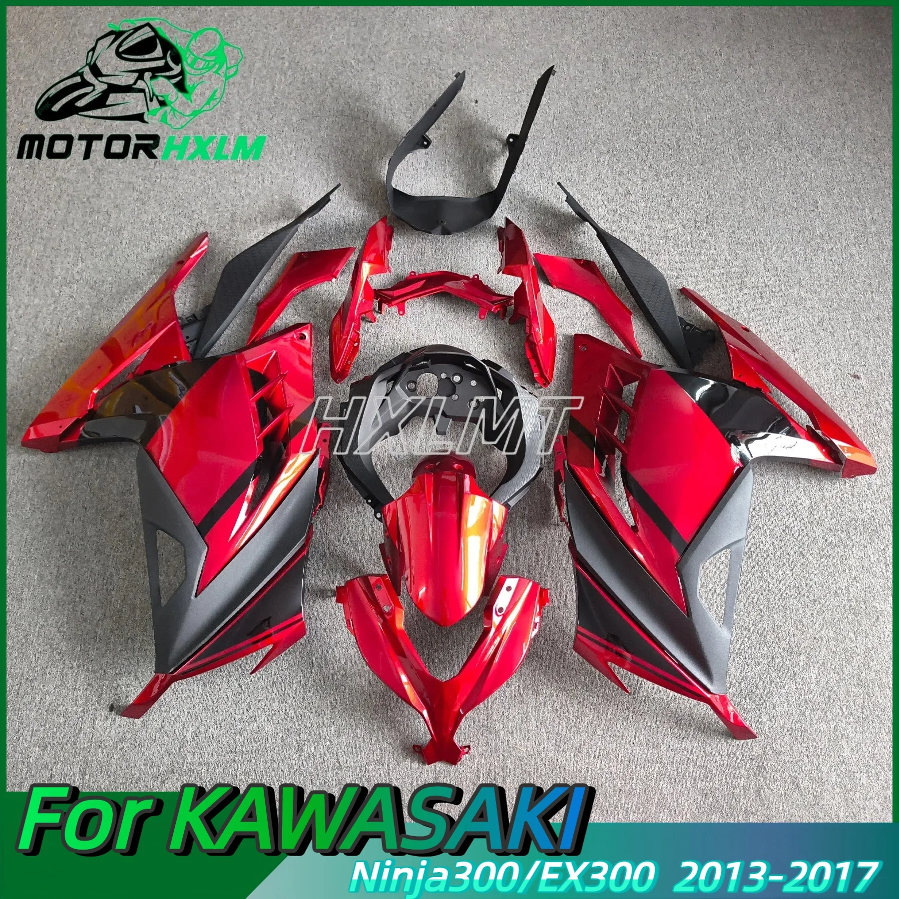 New ABS Motorcycle Fairing Kits For Kawasaki Ninja 300 2013 2014 2015 2016 2017 EX300 ZX300R Fairings Kit Set Glossy Black