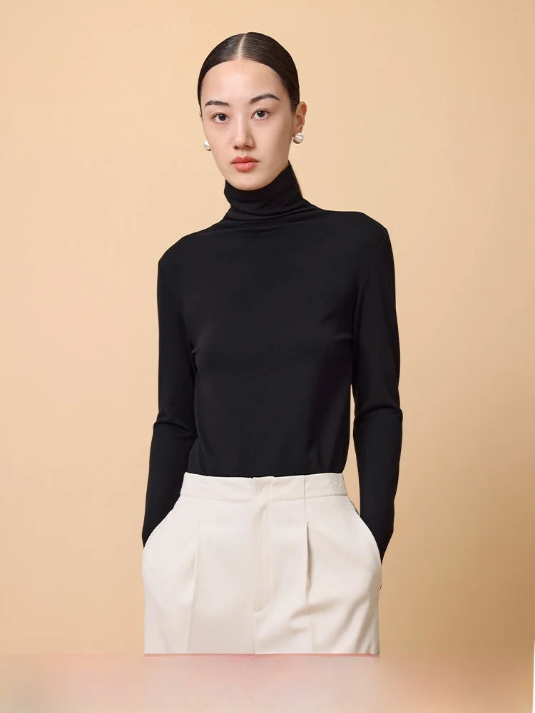 

Womens Thermal V-Ne T-irt Pure Color Base Layer irt Fall Winter Heated Soft Fabric Simple Sle Long Sve T-irt