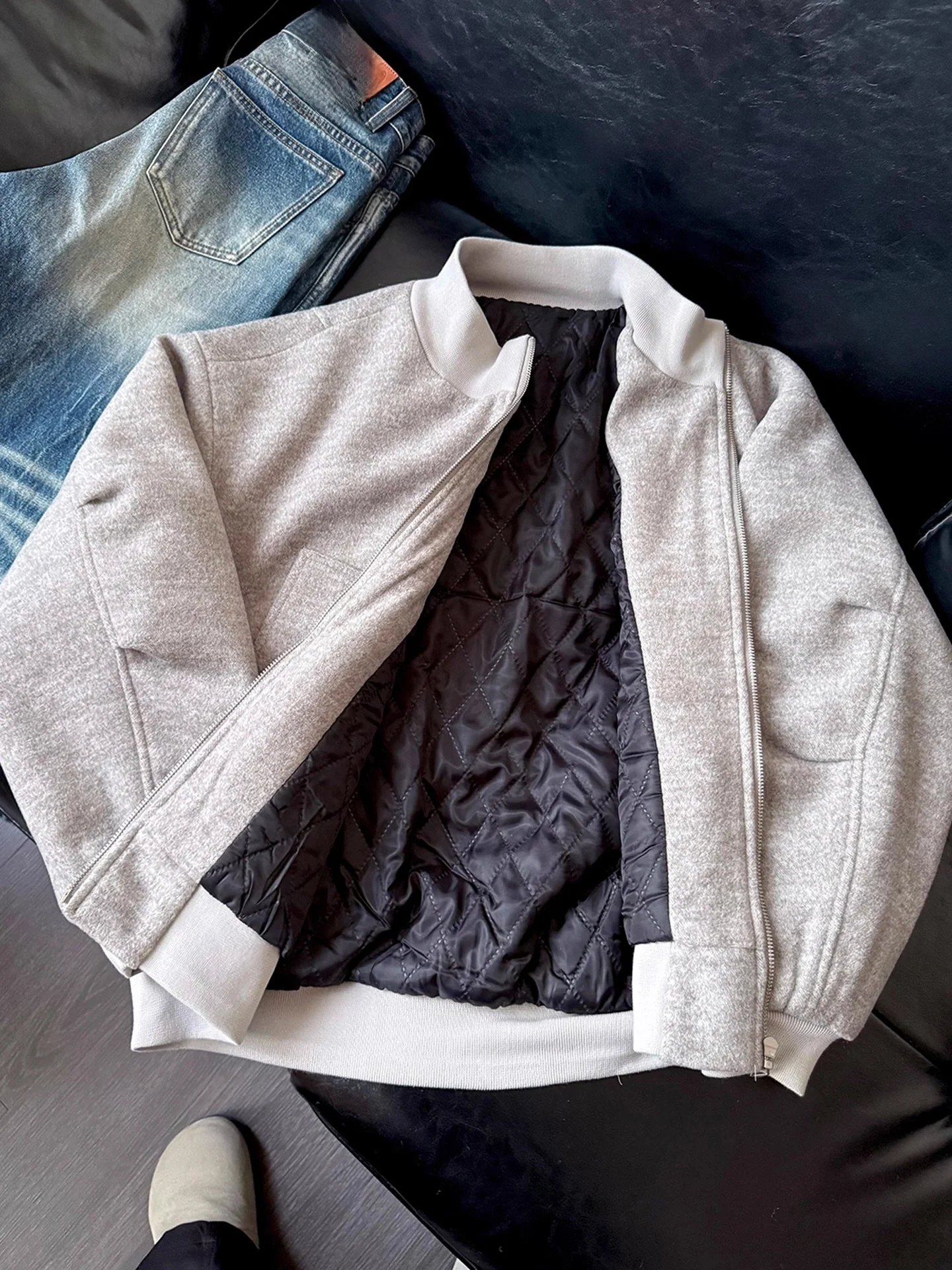 

Thiened ort, хлопковая шерстяная куртка, мужская зимняя теплая хлопковая одежда с воротником-стойкой, верхняя одежда, молодежная модная брендовая одежда Cleanfit