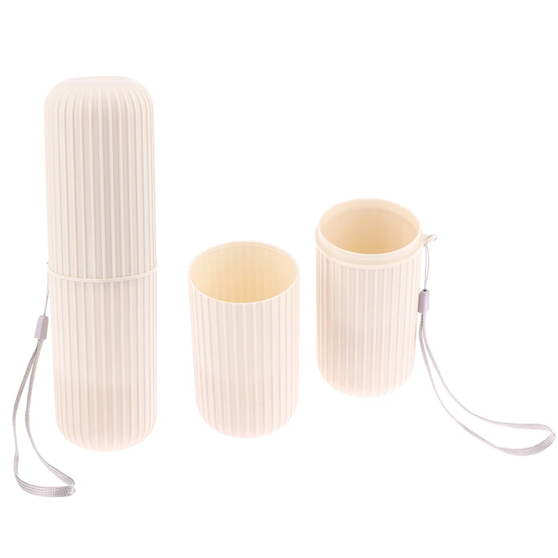 Tasse de voyage pratique pour brosse à dents, porte-dentifrice portable, étui de rangement, boîte Hler, gobelet de cheville de voyage, respectueux de l'environnement mental