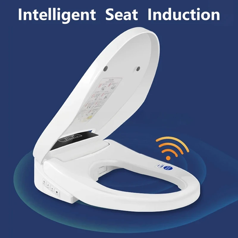 Imagem -02 - Smart Toilet Seat Cover com Controle Remoto Assento Bidé Nightlight Led Preto Secador de ar Alongado Vários Modos de Pulverização Bocal