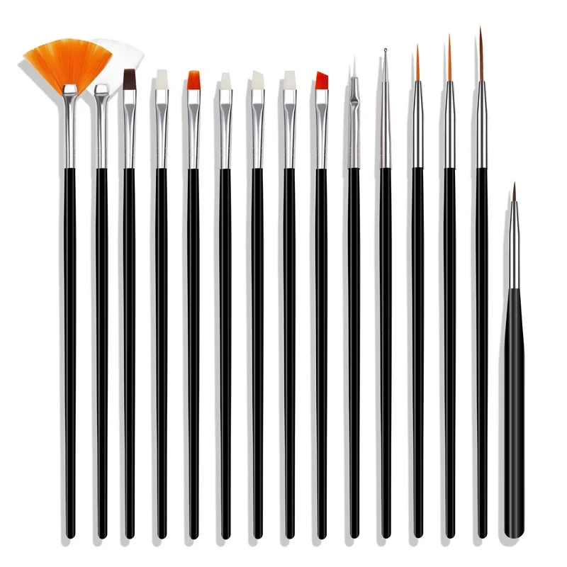 15Pcs/set Fondant Cake Brush DIY Sugar Craft Baking Decorating Tools Cake Pen Brush for Fondant Painting Cookie Decoration Tools