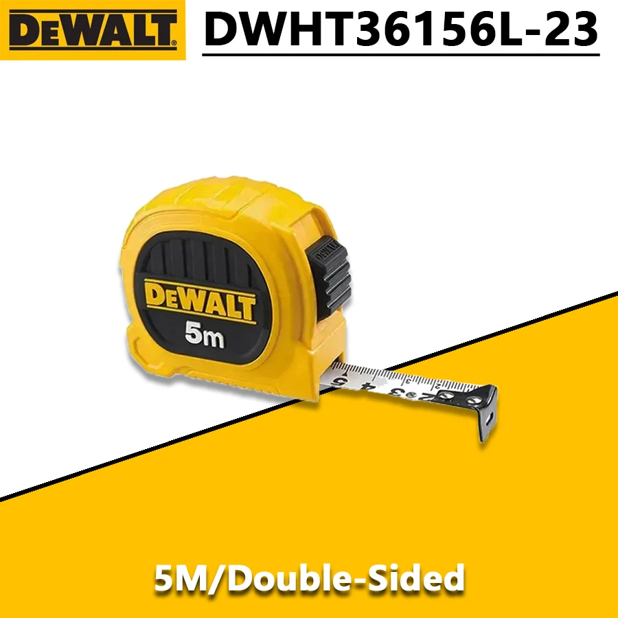 DEWALT DWHT36156L-23 5M Double-Sided Tape Measure Construction Carpentry Mapping Measurement Tools