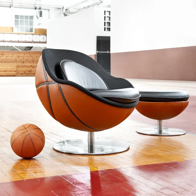 Italian minimalist basketball sofa modern minimalist living room leisure chair fiberglass