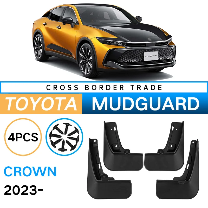 Car Paint Protect Mud Flaps Suitable for The 2023 Toyota Crown Auto Soft Rubber Mudflaps Reduce Guard Accessories