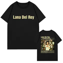 Vintage Lana Del Rey T-shirt Men Women Funny Pure Cotton Streetwear Summer O-Neck Short Sleeve Oversized Comfortable Clothing