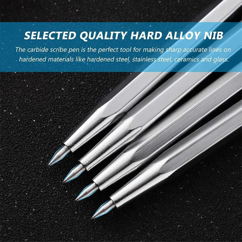 Portable Alloy Metal plate glass mark lettering stroke needle gold carbide scribing pen tile knife needle Tip Scriber Pen Engrav