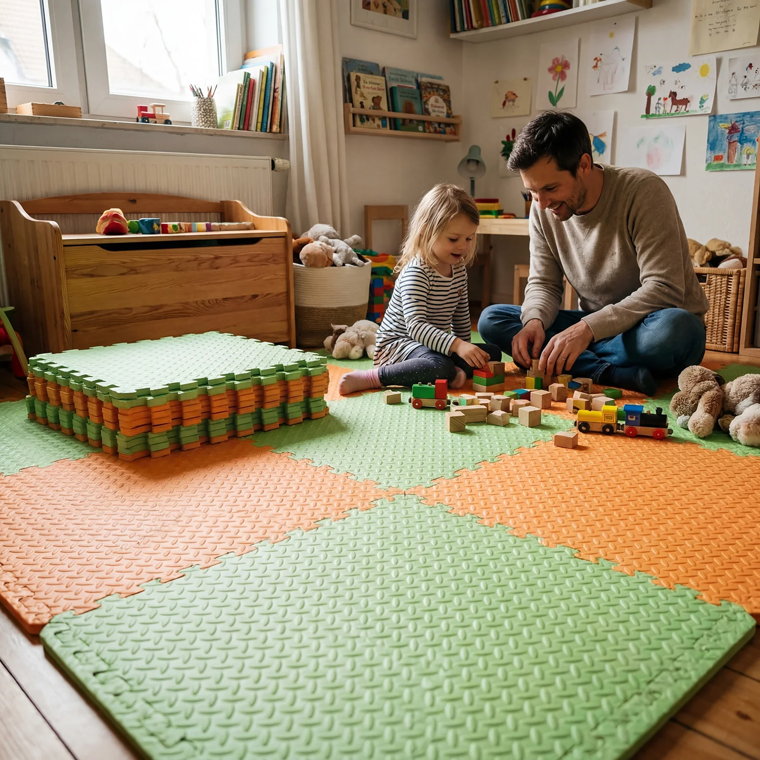 

16Pcs Large 60x60cm Baby Play Mat EVA Foam Puzzle Mat Kids Crawling Carpet Floor Rug Splicing Nursery Activity Gym Pad Play Mats