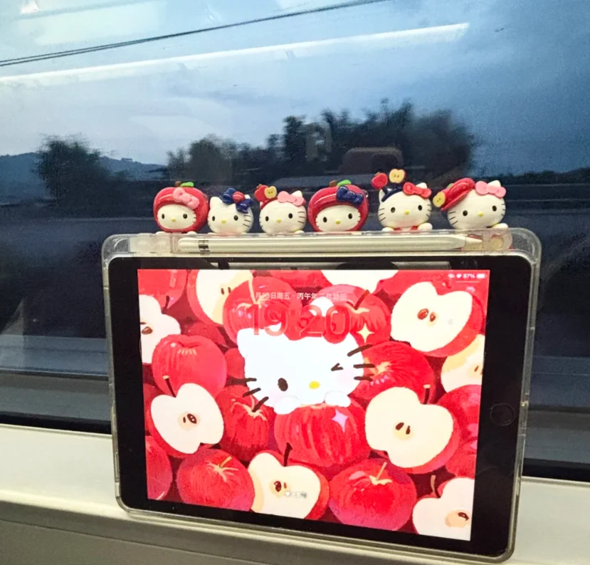 

Genuine Sanrio Hello Kitty Apple Party Series Sticker Hipper Blind Box Cute Figures Collect Ornament Doll Girl Birthday Gift