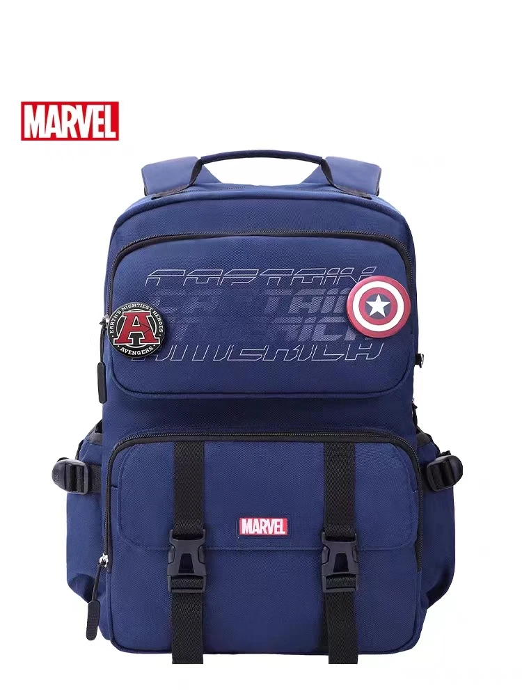 Disney Marvel Jungen Schultaschen Klasse 2-6 Captain America Grundschüler Schulter Orthopädischer Rucksack Große Kapazität Mochilas